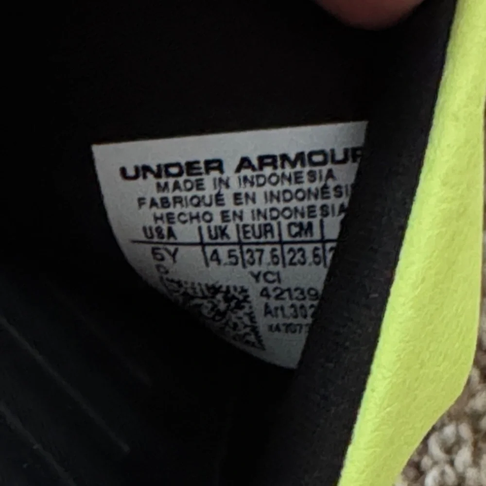 Under Armour Kids Slide Sandals - Black and Neon Yellow